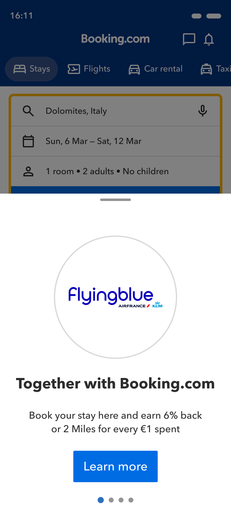 Proposed app tray showing partner branding